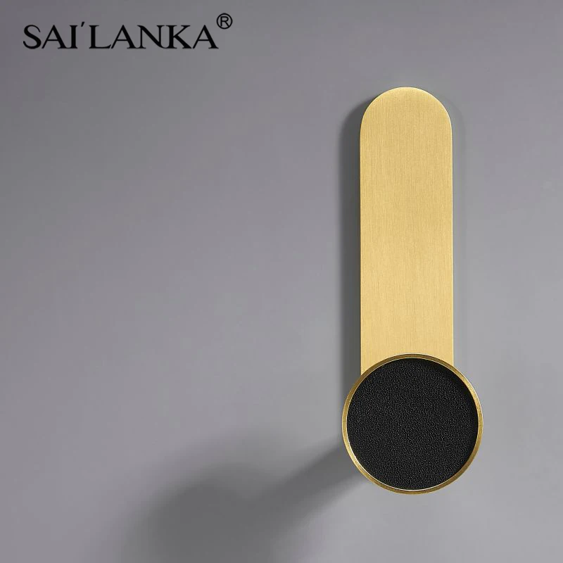 SAILANKA Brass Real Leather Cabinet Handles Cupboard Door Pulls Bearing Hooks Bathroom Indoor Kitchen Hallway Wall Clothes Hook