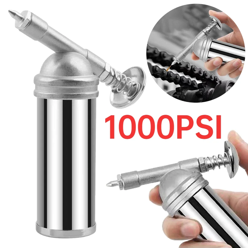 80cc Capacity 1000PSI Output Pressure Oiler Mini Grease Gun Machine Handheld High Pressure Oiler for Bicycle Hand Tools