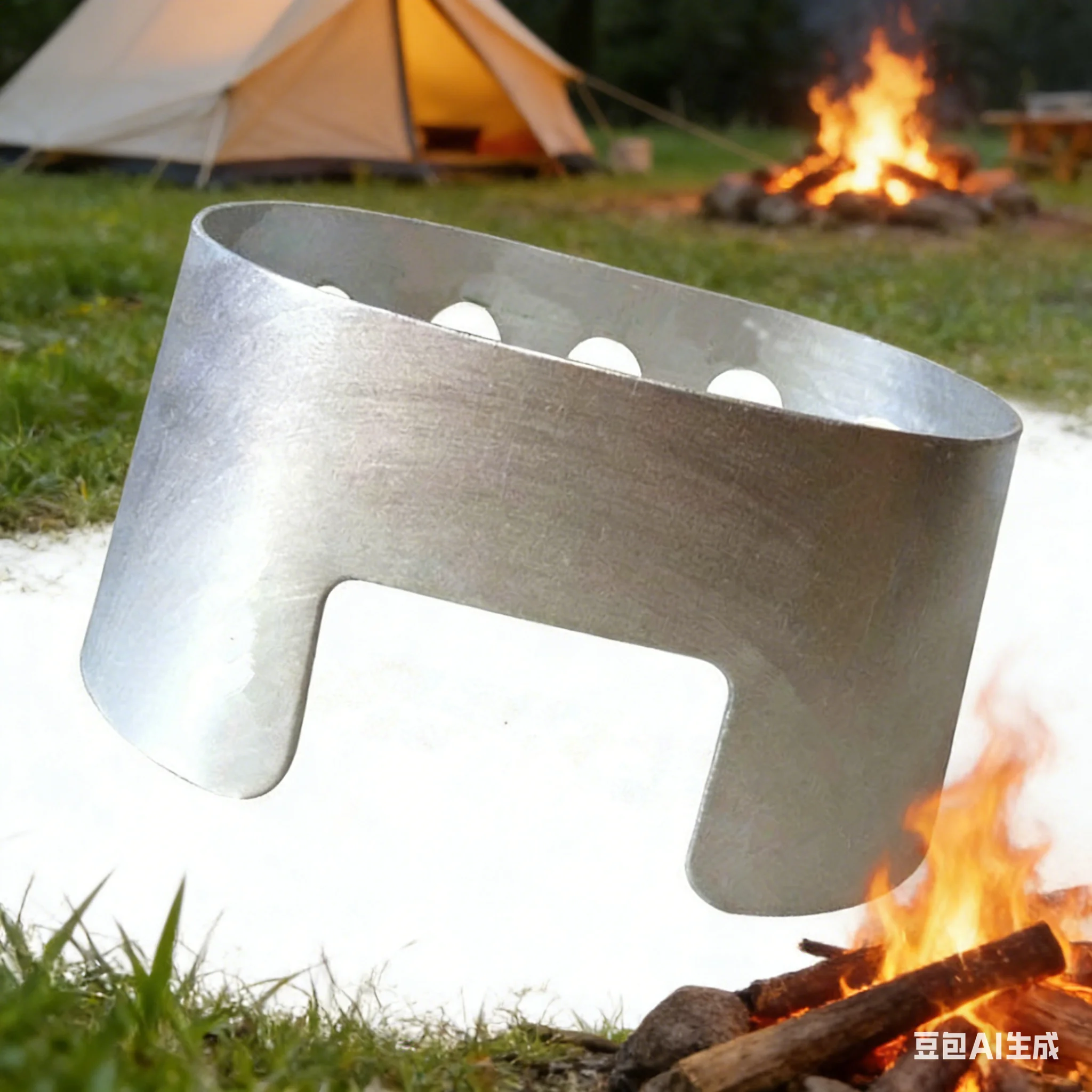 

1 шт. уличная подставка для плиты из алюминиевого сплава, портативная мини-печь, держатель для подогрева чашки для кемпинга, пешего туризма, кухонные аксессуары