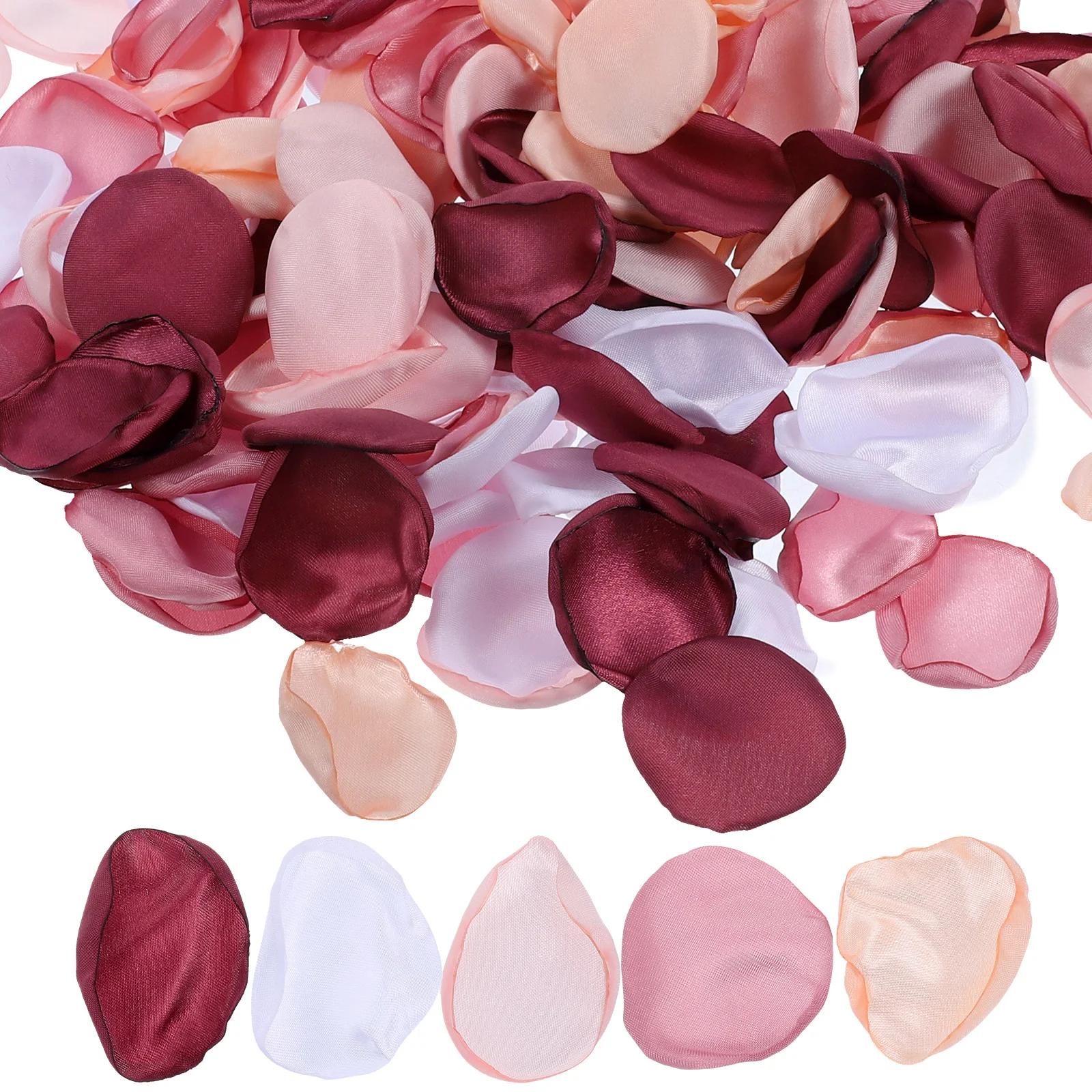 

200 Pcs Wedding Petals Silk Rose Bride Gold Decorations Fabric Flower Bed Decorative