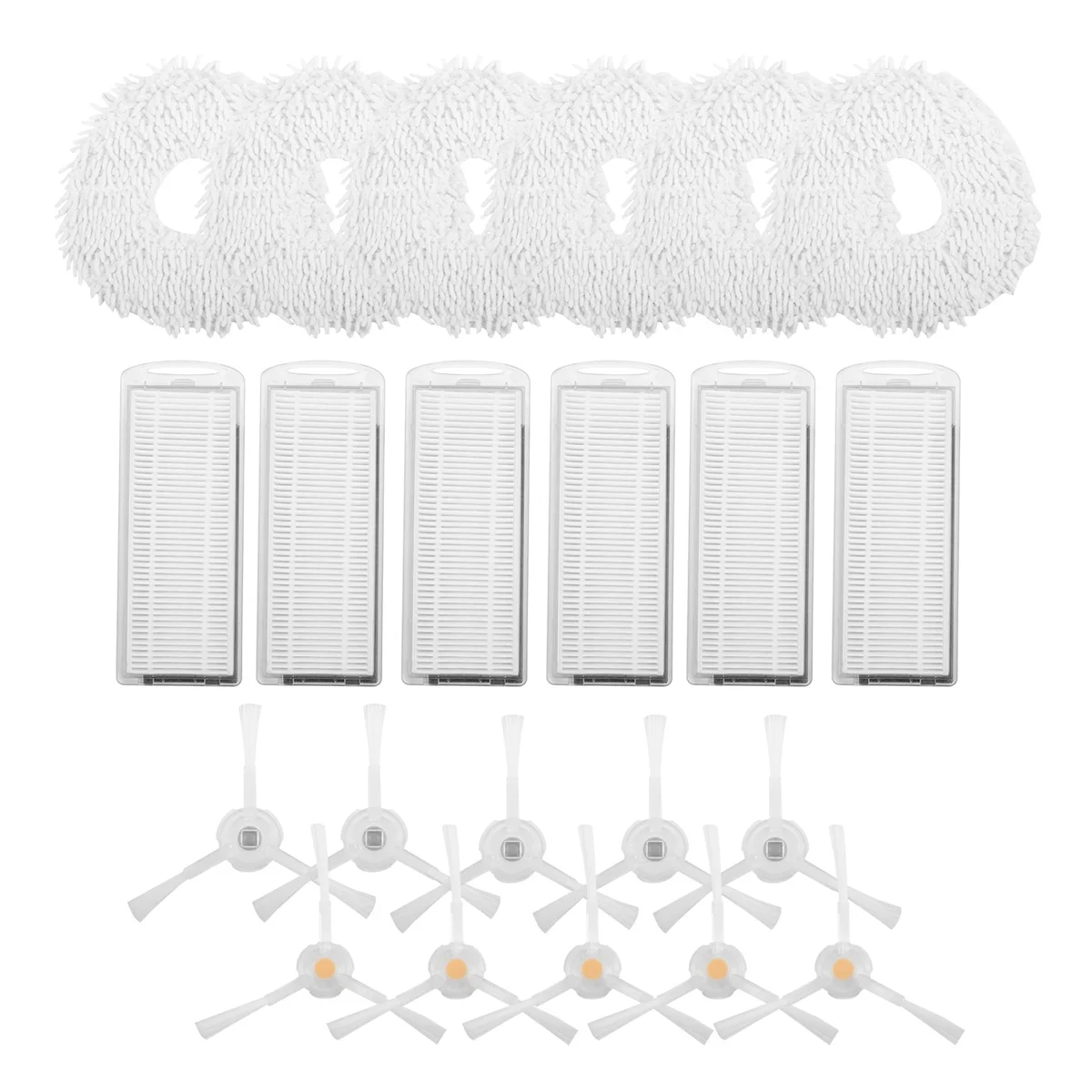 22 قطعة مناسبة لملحقات روبوت كنس Narwal T10، فرشاة جانبية، قماش ممسحة خرقة