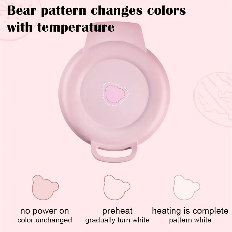 New 2024 Bear Pink Household small double-sided heating pancake pan pancake pan electric pancake stall