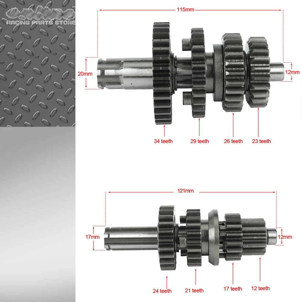 LF125 Transmission Gear Box Main Counter Shaft Assy For Lifan 125 1P52FMI 125cc Horizontal Engine kayo BSE Dirt Pit Bike Parts