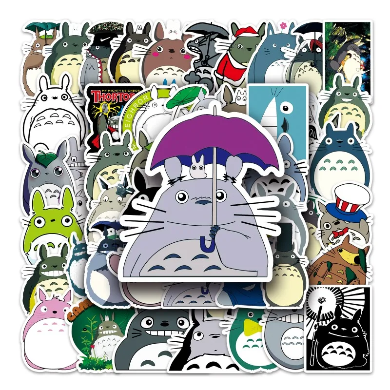 My Neighbor Totoro Graffiti Cartoon Stickers Waterproof Self-adhesive Decals for Luggage Laptops Cars and Scooters DIY Sticker