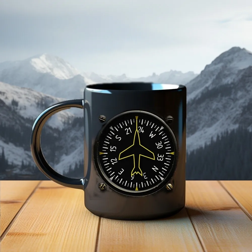 New 325ml Milk Coffee Mug Creative Space Shuttle Dashboard Water Cup Pattern Printed Ceramic Tea Cup Surprised Gift