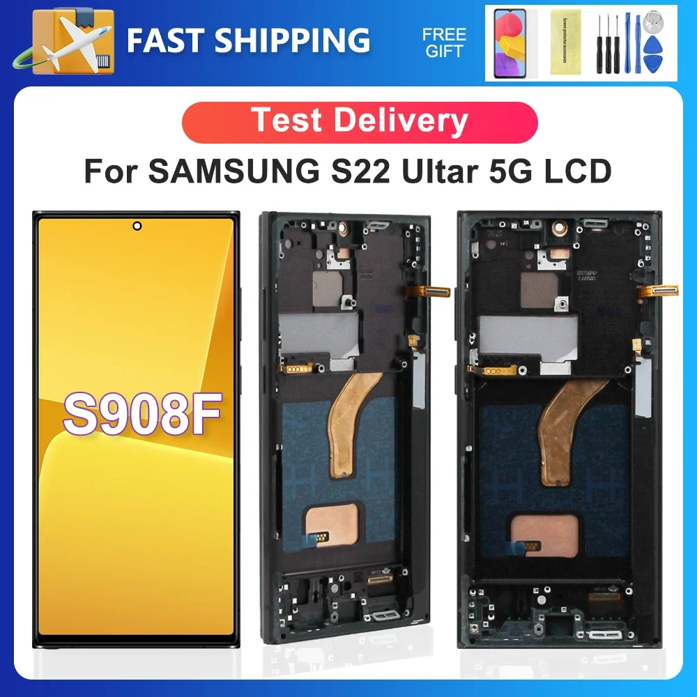 

S22 Ultra For Samsung 6.8''For S22Ultra S908 S908B S908U S908W S908E LCD Display Touch Screen Digitizer Assembly Replacement