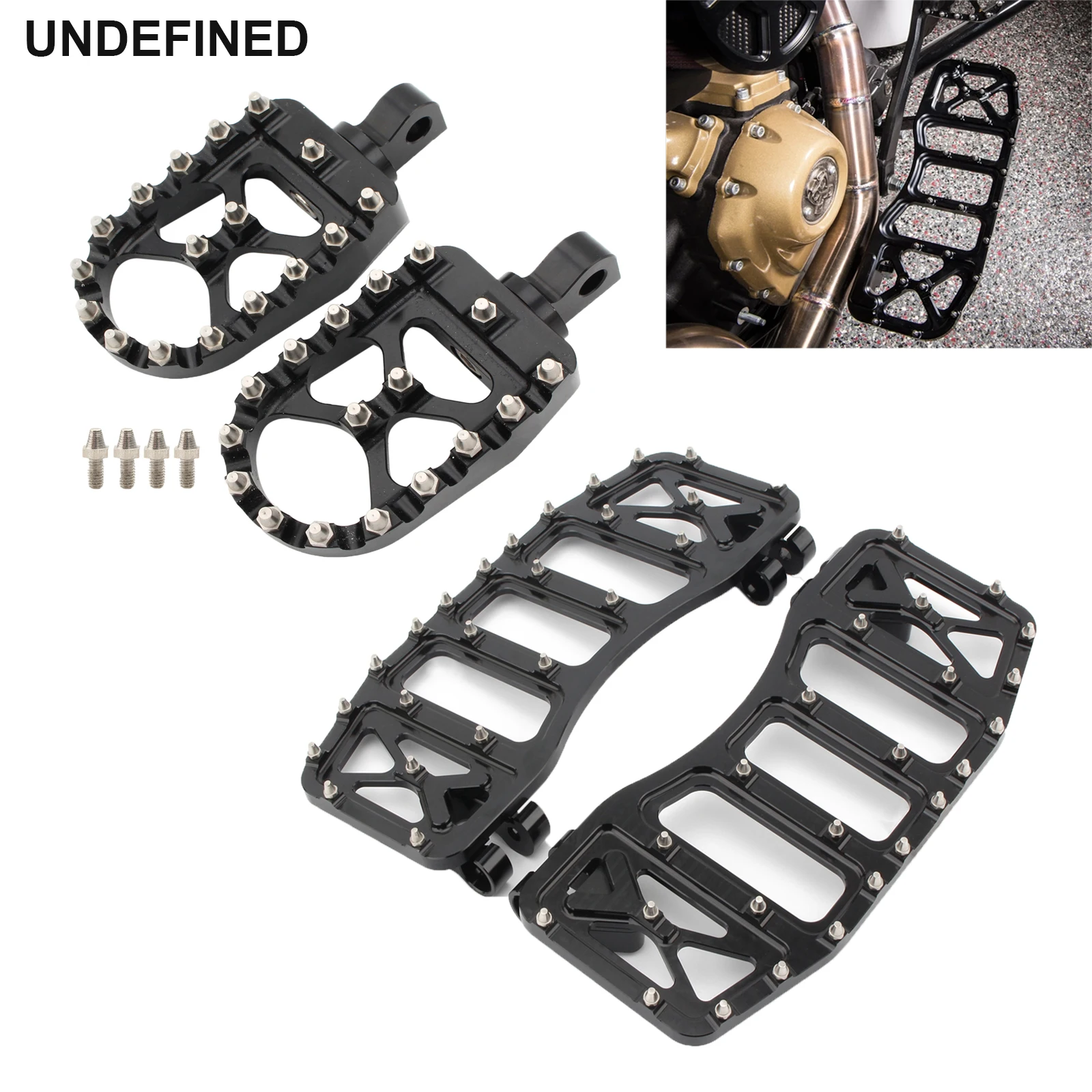 

Motorcycle Wide Fat Floorboards MX Offroad Foot Pegs For Harley Touring Road King Street Glide Dyna Low Rider Softail Fat Boy