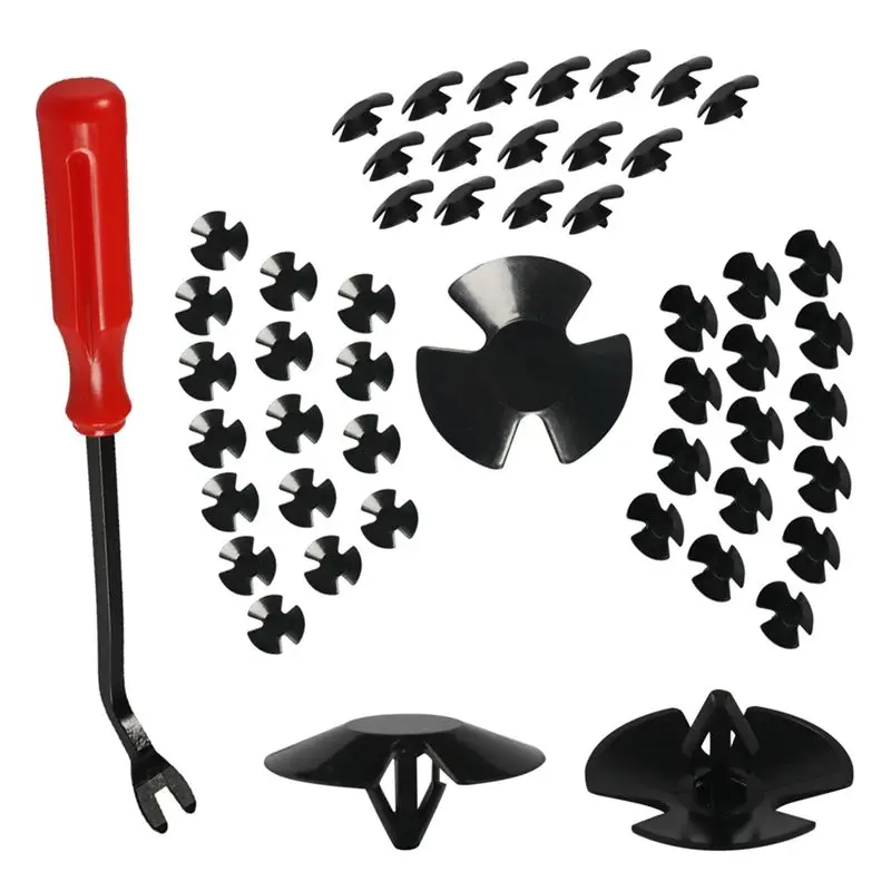 

Precision 50Pcs Hood Insulation Retainer Clips With Fastener Remover For Jeep Grand Cherokee Dodge Ram, Replace 4878883