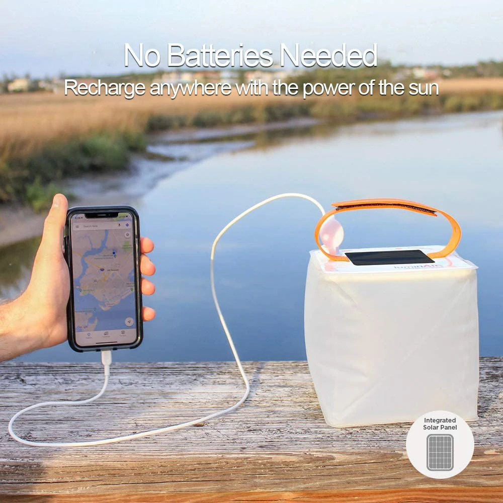 

Solar Camping Lantern Inflatable Camping Portable Lamp Phone Charger USB Rechargeable Emergency Outdoor Light Portable Lantern