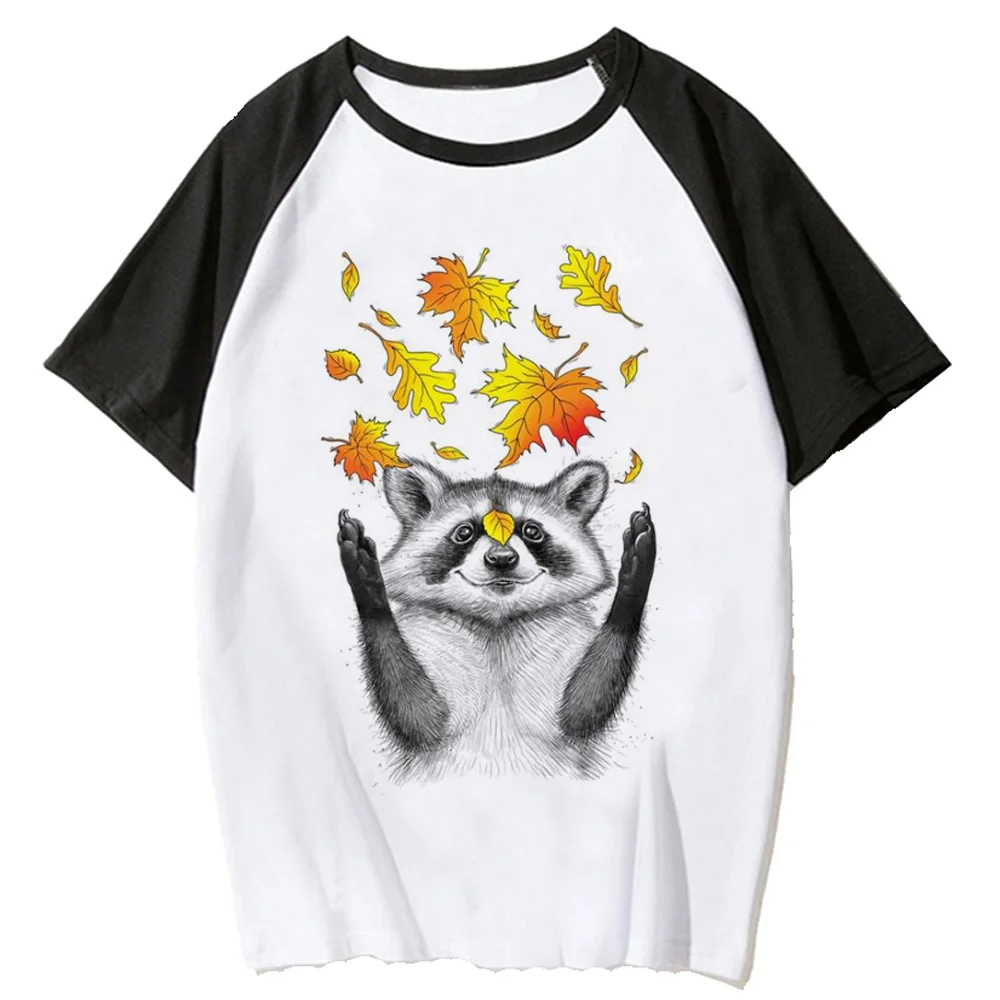 Racoon t-shirts women harajuku streetwear tshirt female y2k Japanese streetwear clothes