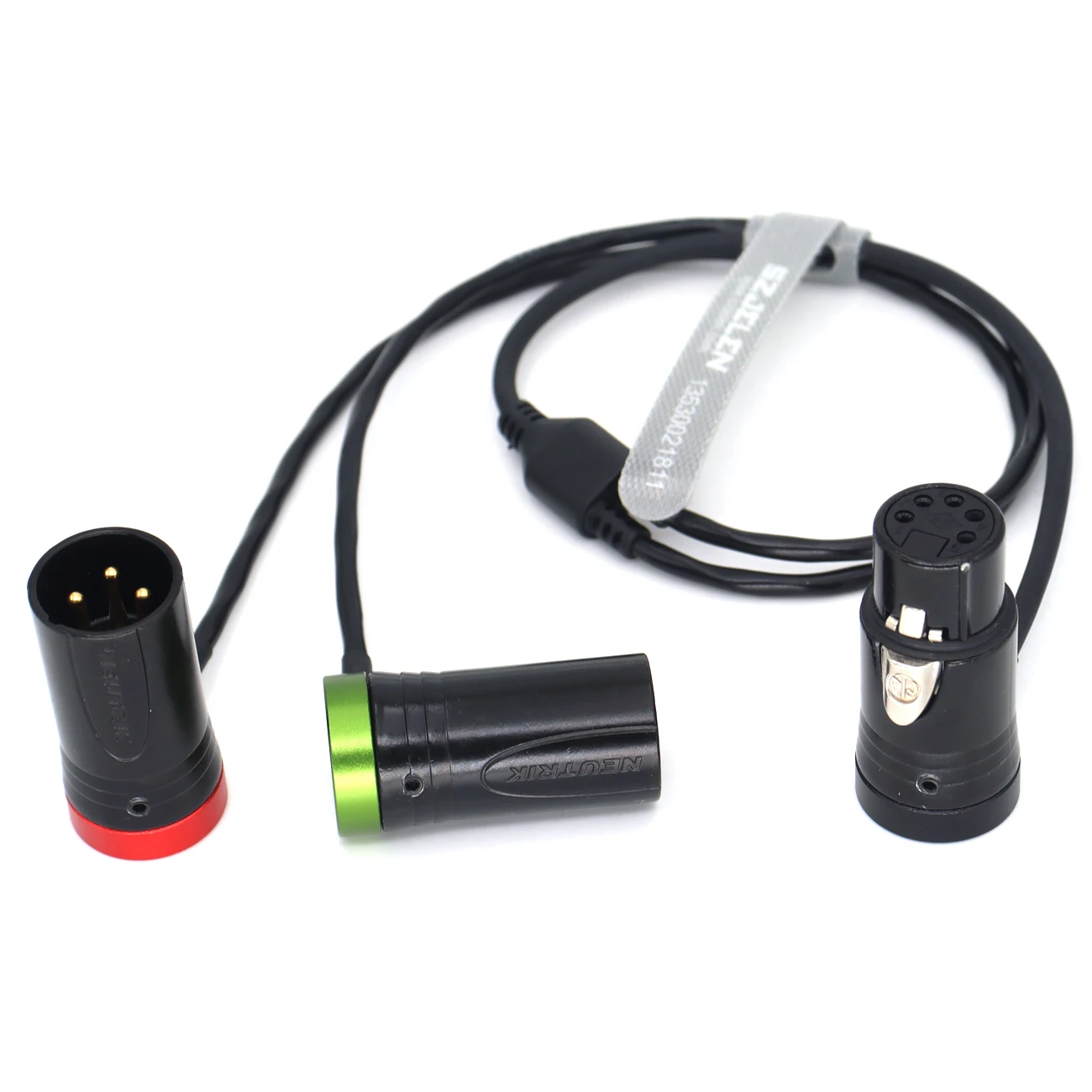 XLR 5Pin Female To Double XLR 3Pin Male Low-Profile Audio Cable for Sony Stereo XLR 