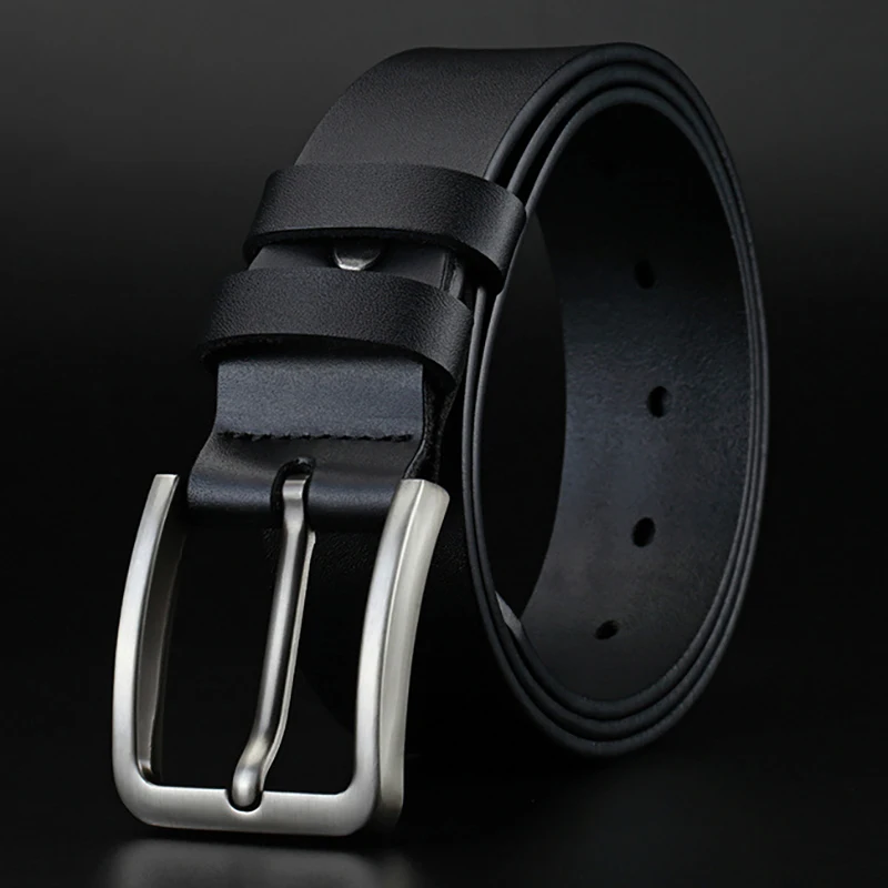 New Business Leisure Men's Belt Trend Alloy Square Buckle Belts Male Famous Brand Luxury Designer PU Leather Jeans Belts for Men