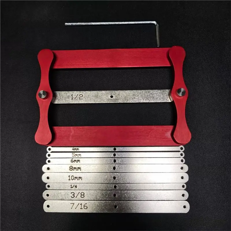 PORK-Stainless Steel Center Gauge Woodworking Marking Tool With Various Specifications For Accurate Hole Location