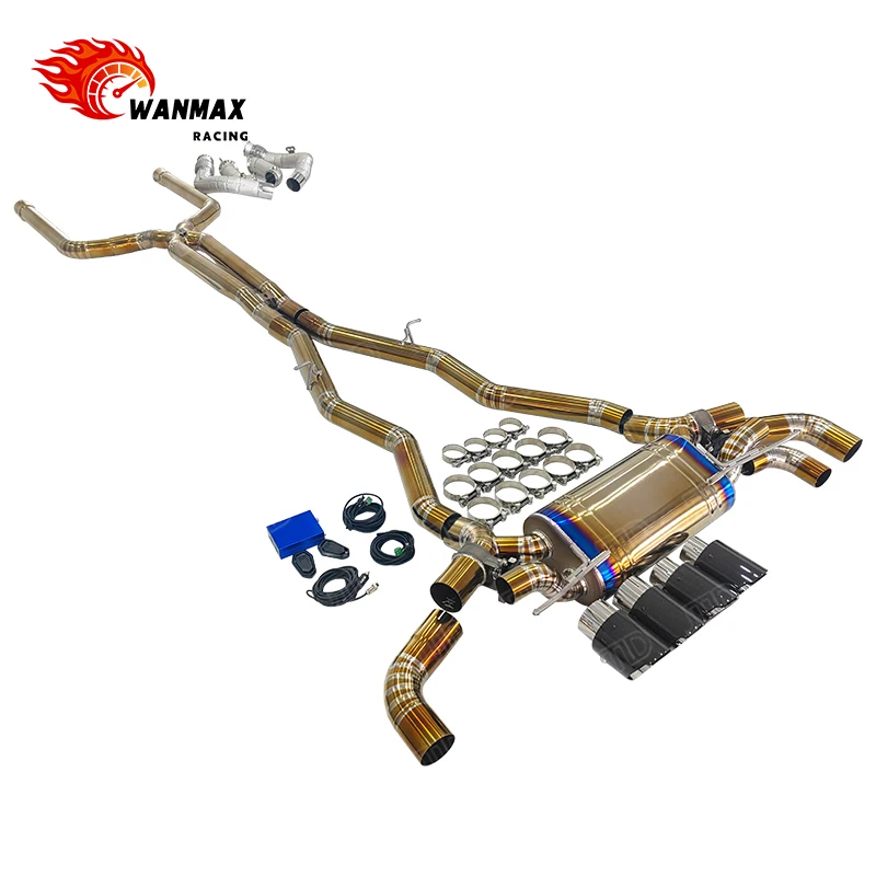 Factory Direct Sales Valvetronic Titanium Exhaust Catback Stainless Steel Frontpipe with Heat Shield for  F90 M5