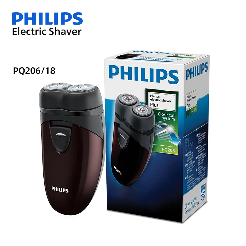 

PHILIPS Мини-электробритва 2 * AA на батарейках, экономичная мужская портативная бритва для быстрого бритья, двойной поплавковый режущий станок, триммер для бороды