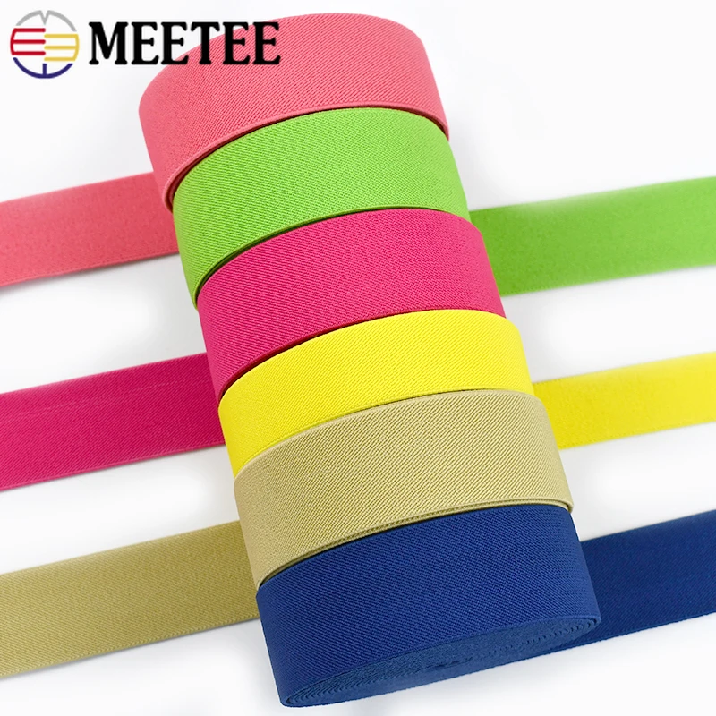 2/5Meters 25-40mm Elastic Band For Sewing Garment Trousers Pants Stretch Strap Belt Fabric Rubber Tape DIY Clothes Accessories