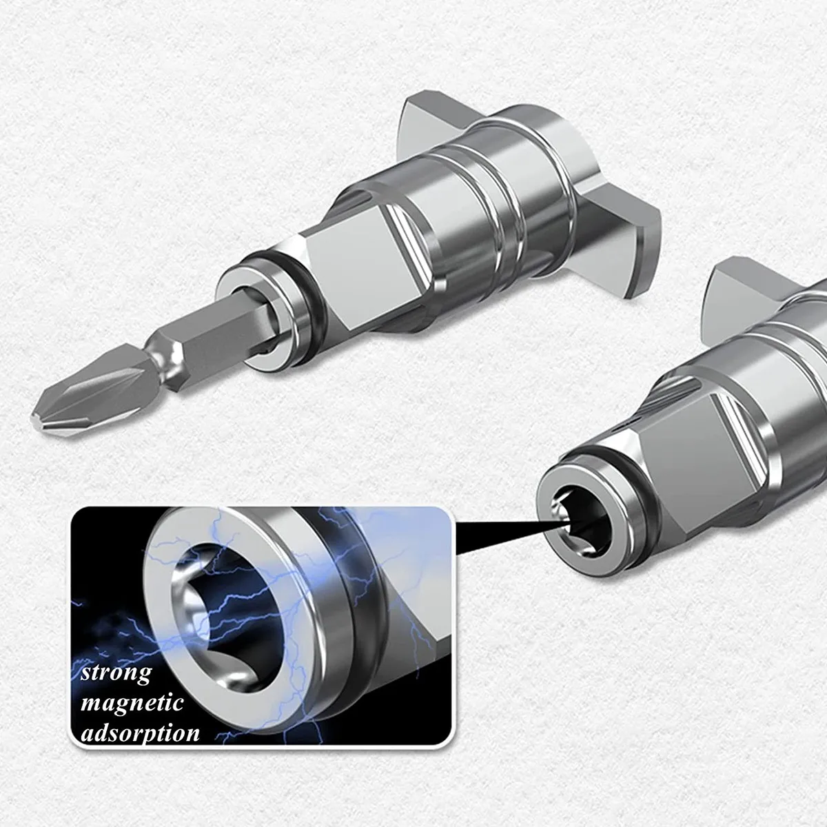MLGB-Compatible Impact Driver Anvil Assembly In Drill Head Housing,1/2Inch Square Drive To 1/4Inch Hex Female Socket Adapter
