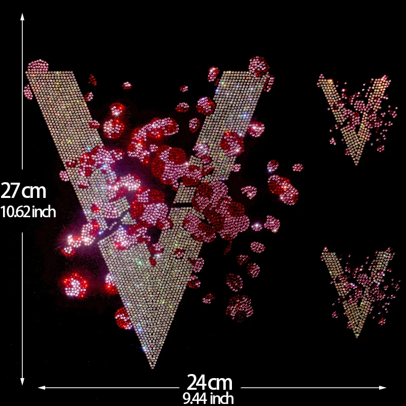 

High-quality DIY rhinestone ironing on T-shirts, jeans and sweatshirts as clothing accessories