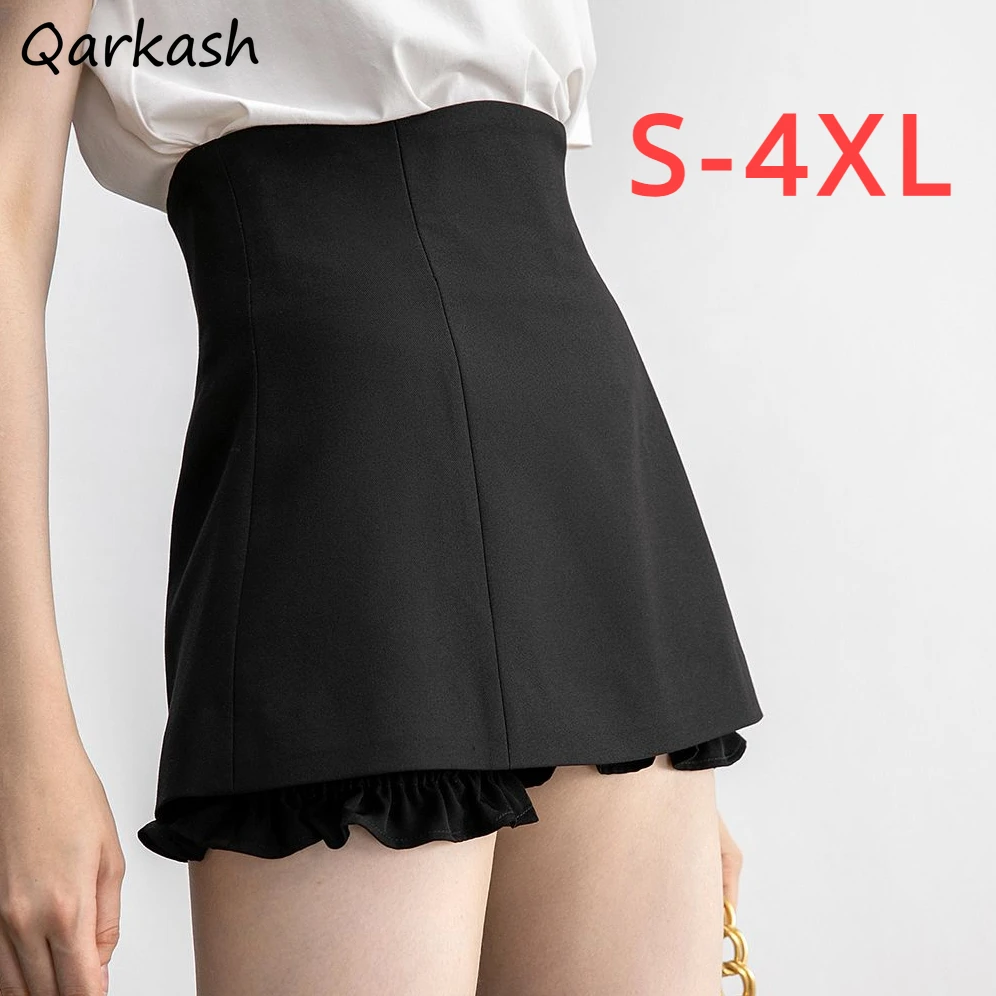 

Black Shorts Women High Waist Summer Simple Casual Loose Wide Leg All-match Streetwear Pantalones Cortos De Mujer Korean Style