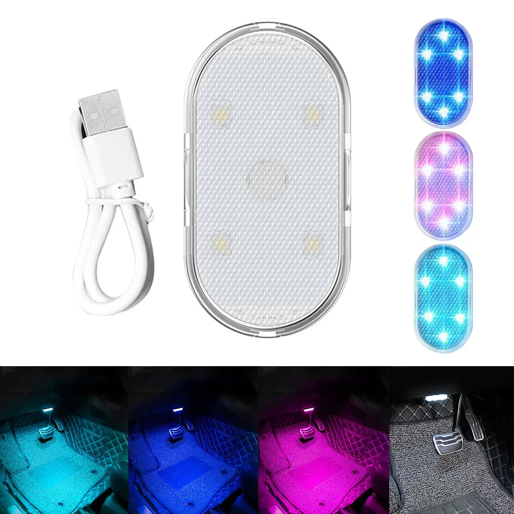 Car Interior Light 6 LED Touch Sensor Auto Roof Ceiling Reading Lamp LED Night Light USB Charging Car Styling Reading Lights