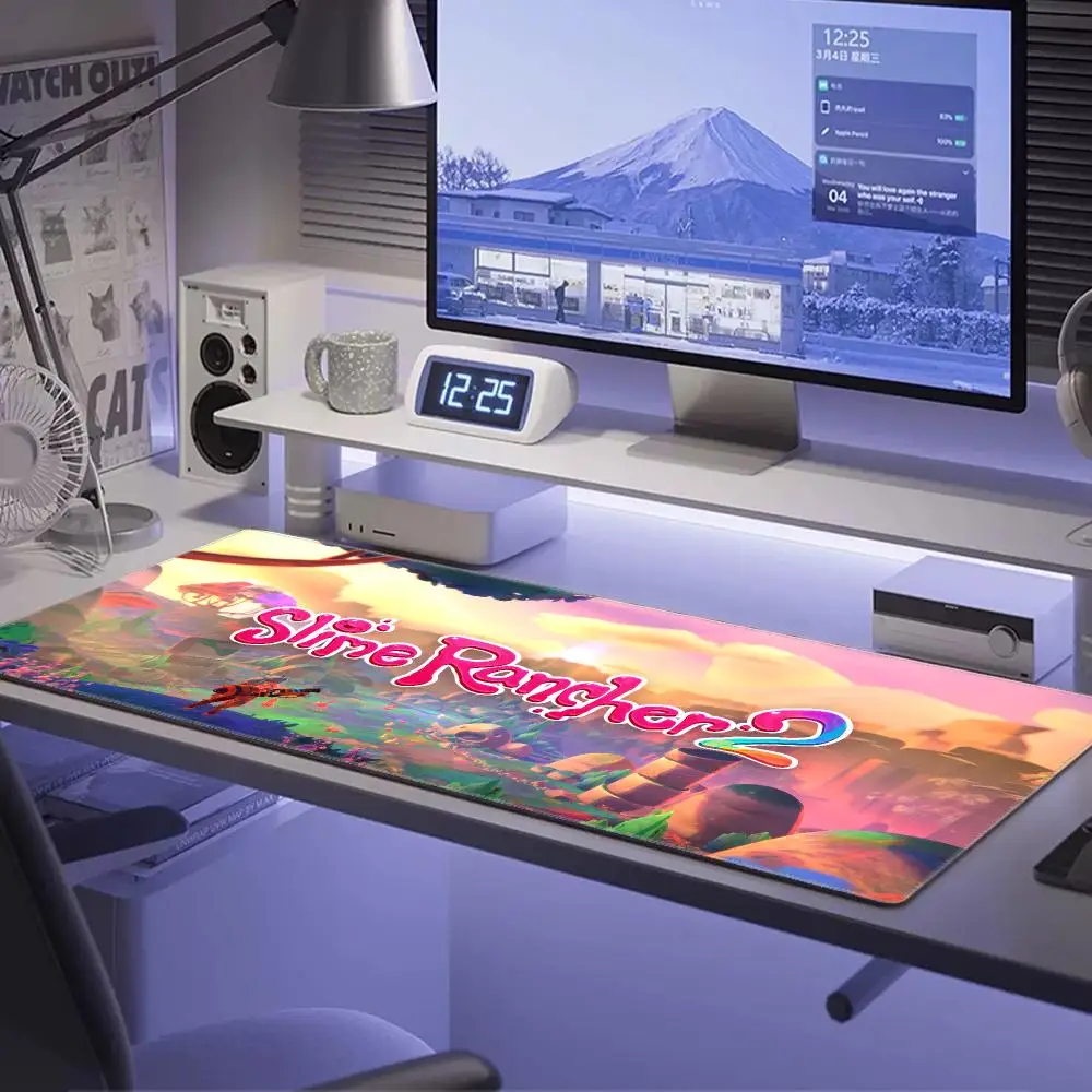 Gamer C-Cabinet S-Slime R-Ran-cher 2 Cute Large Mouse Pad Anime Desk Mat Computer Table Office Accessories PC HYBXAXC Keyboard
