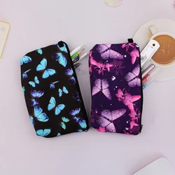 Butterfly Pencil Bag Large Capacity Pencil Storage Bag Fashion Cosmetic Bag Stationery Organizer School Supplies
