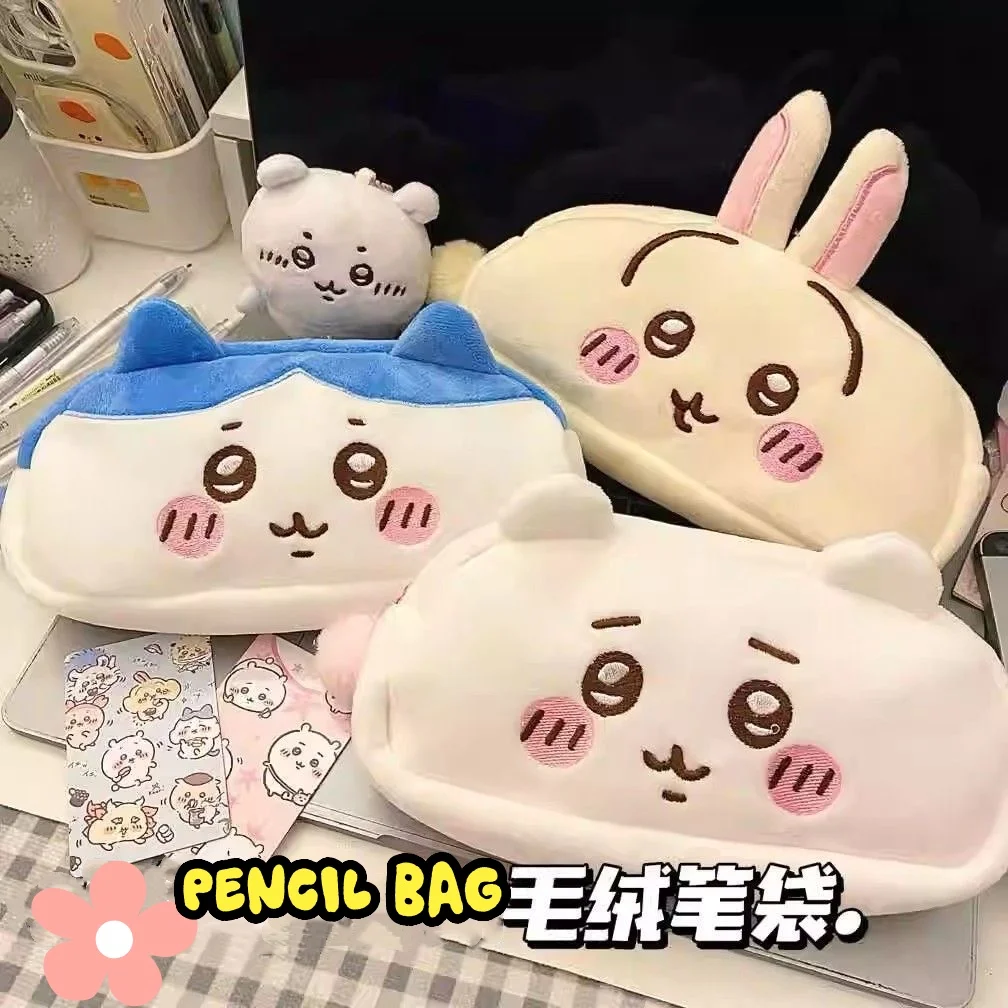 

chiikawa Usaqi Xiaoba Pencil Bag Anime Peripheral Makeup Japanese Cute Pencil Box Desktop Large Capacity Student Pencil Pouch