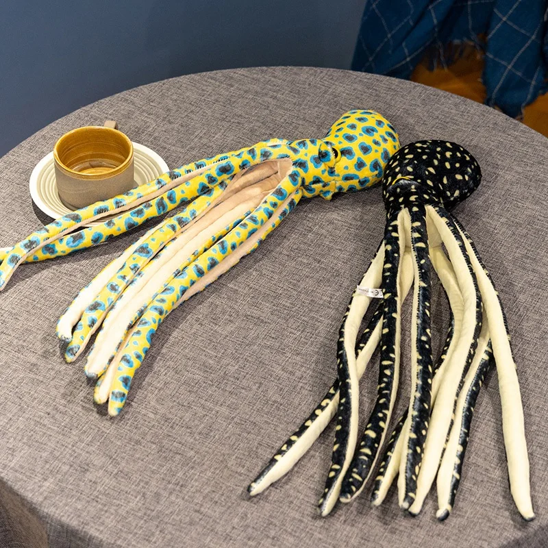 Nuevos estilos de simulación creativa Abyssal, pulpo anillado azul, juguetes de peluche, pulpo peculiar suave y bonito, divertidos juguetes para decoración del hogar, bonito regalo