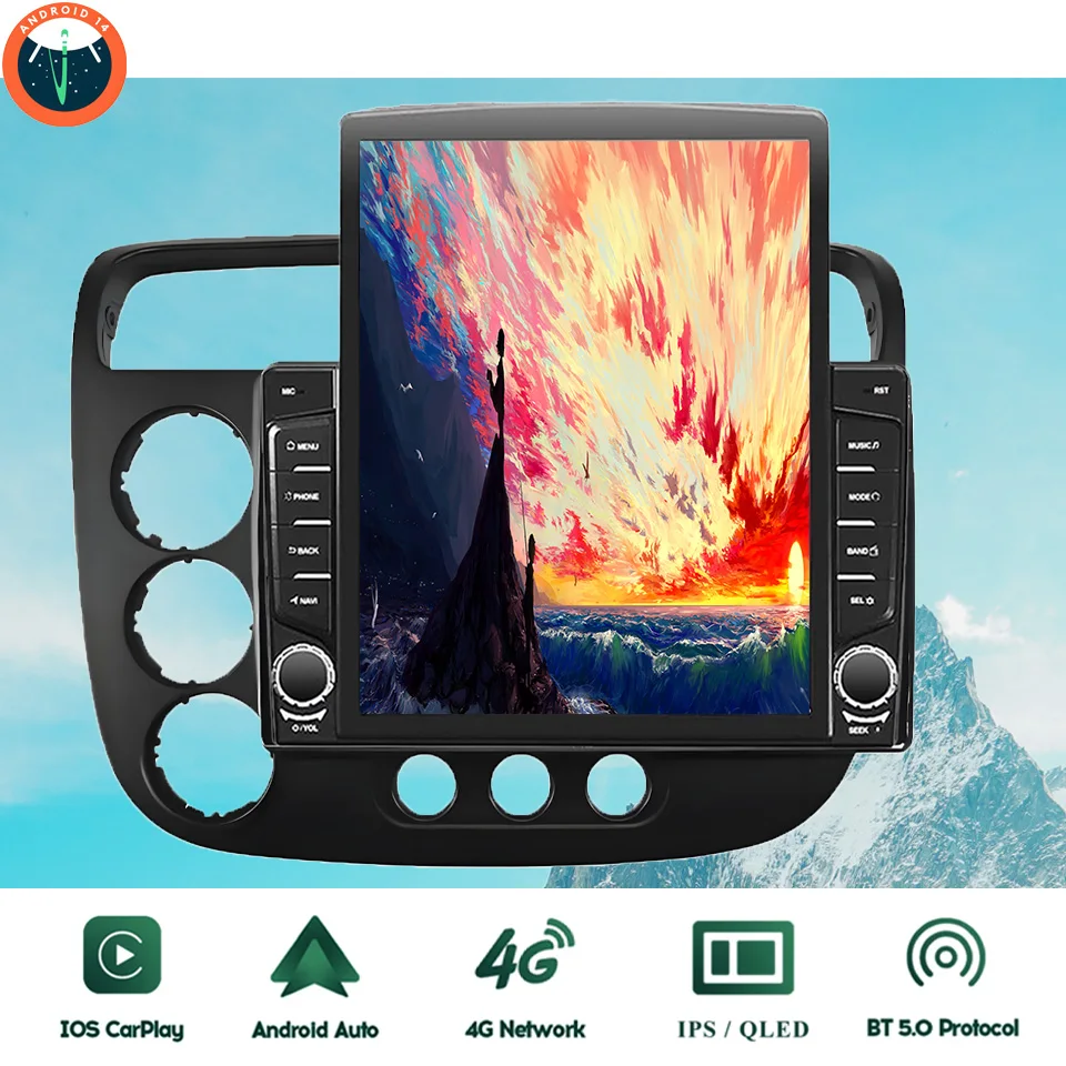 8Core Android 14 Car Radio Stereo DVD Cassette For Honda Civic 2000 - 2006 Auto GPS Navigation With 4G Lte WiFi Head Unit Tape