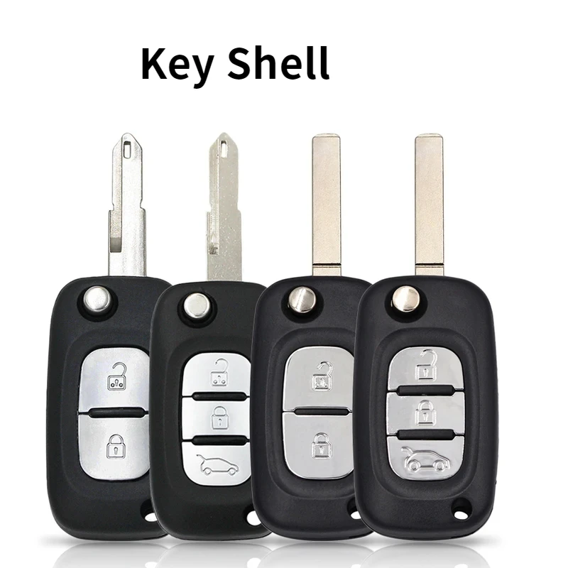 2/3 לחצנים מתקפל תיק פגז מפתח המכונית מרחוק עבור fluence clo megane kangoo modus אוטומטי מפתח ne73/va2