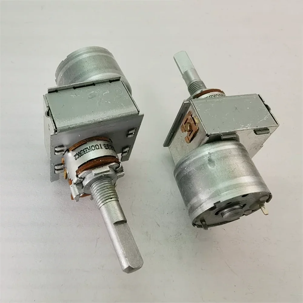 Original new 100% 148 Type dual potentiometer with motor B100K 6pin handle with thread length 25MMF (SWITCH)