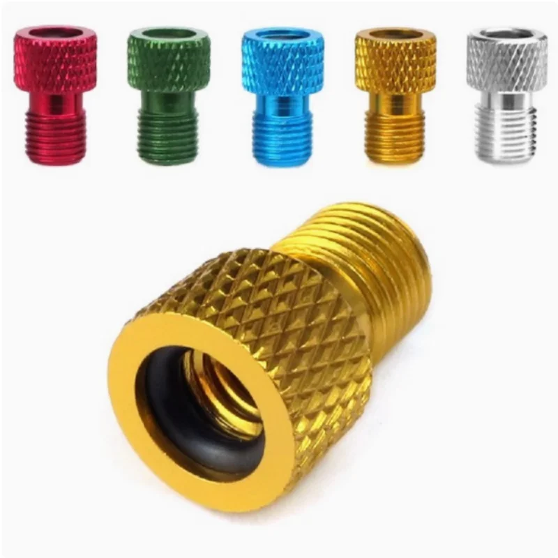 Bicycle French air nozzle to American air nozzle aluminum alloy color method to American air nozzle adapter adapter
