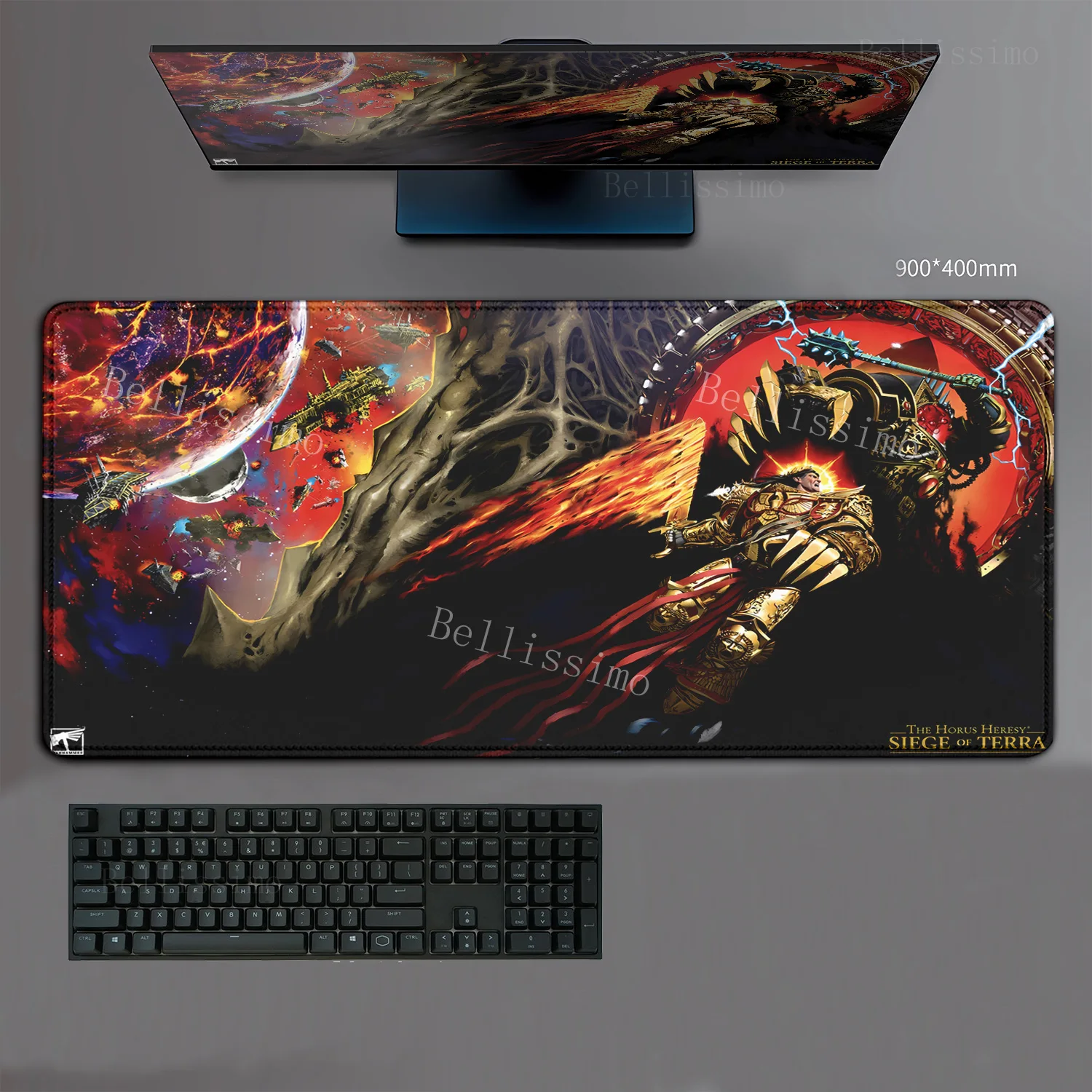 W-Warhammer 40K 900x400mm Gaming mousepad teclado mouse pad Large Gamer Keyboard desk mat XXL PC Mat Extended Office accessories