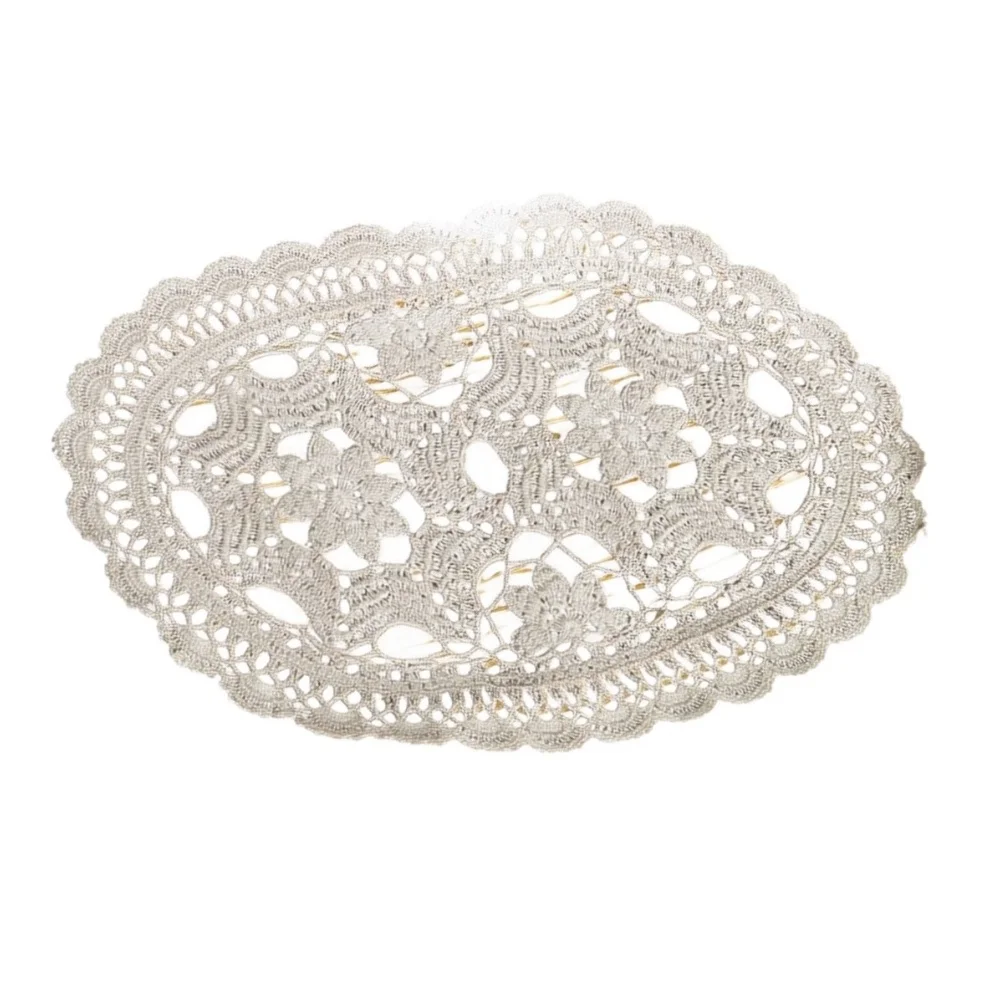 Oval Table Mat Crocheted Placemat Cotton Fabric Multi-purpose Use Decorative Coaster Option Handmade Decor As Shown