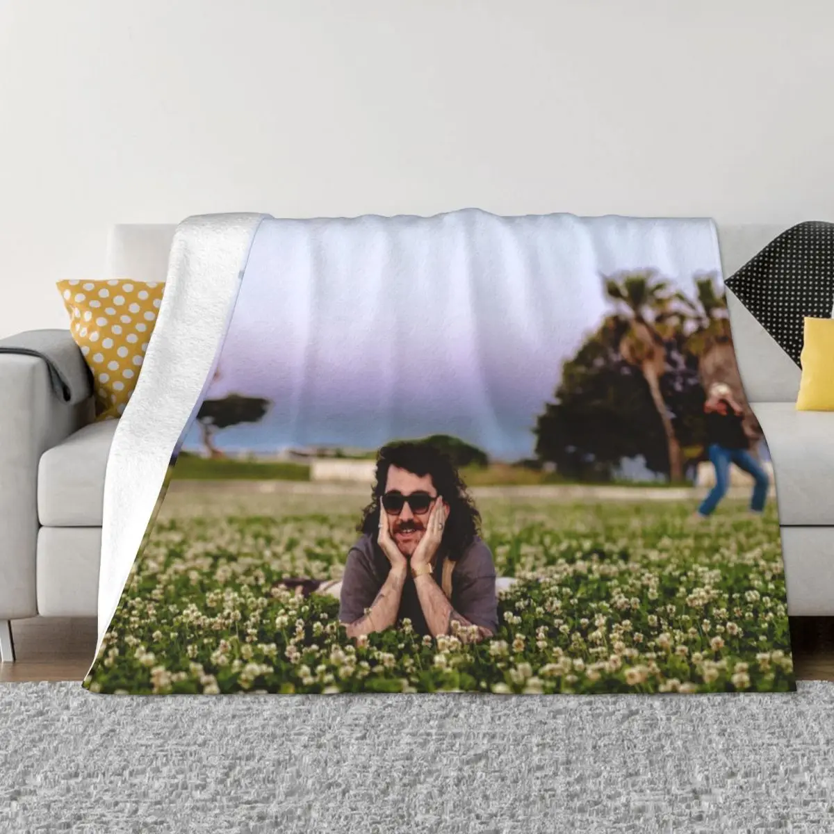 

Matteo of the Flowers Throw Blanket Single Blanket Travel Blanket Summer Bedding Blankets