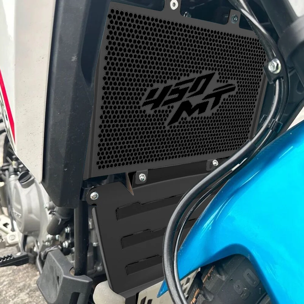 450 MTอุปกรณ์เสริมสําหรับCFMOTO 450MT MT 450 2024 25-2026 ด้านหน้าป้องกันฝาครอบเครื่องยนต์พัดลมProtectorหม้อน้ําGrille Guard