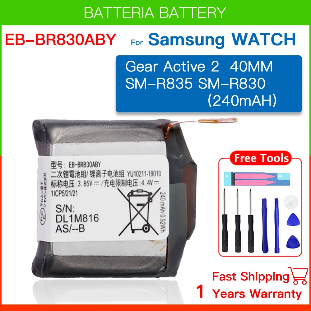 Genuine New Battery For Samsung Galaxy Watch Gear Live/S2 classic/Gear S4/Gear 1/Active 1 2 3/ Watch 3/ Gear S/Gear 2/WATCH 4