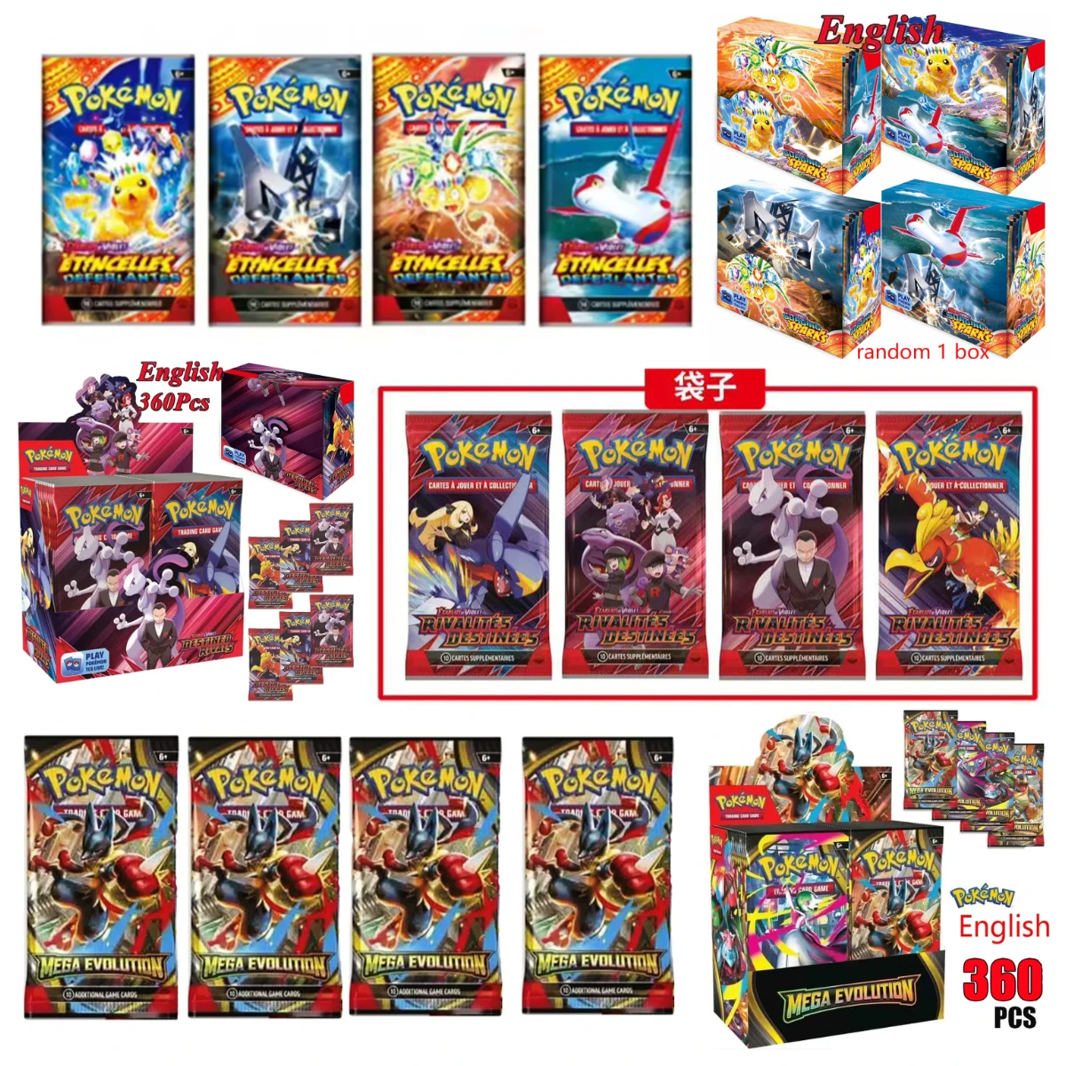 

Prismatic Evolutions 5~10bag Pokemon Card Journey Together Stellar Crown 151 Ultra Prism English Booster Battle Transaction Card