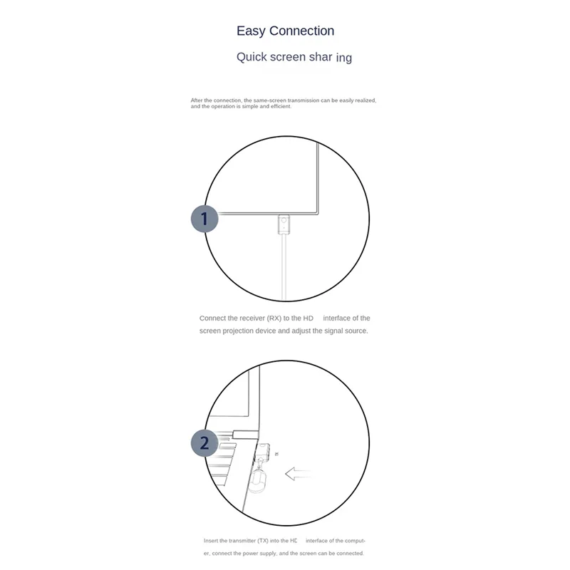ABKN-1Set -Compatible USB Adapter Dongle 1080P Wireless Type-C Extender Projection Cable