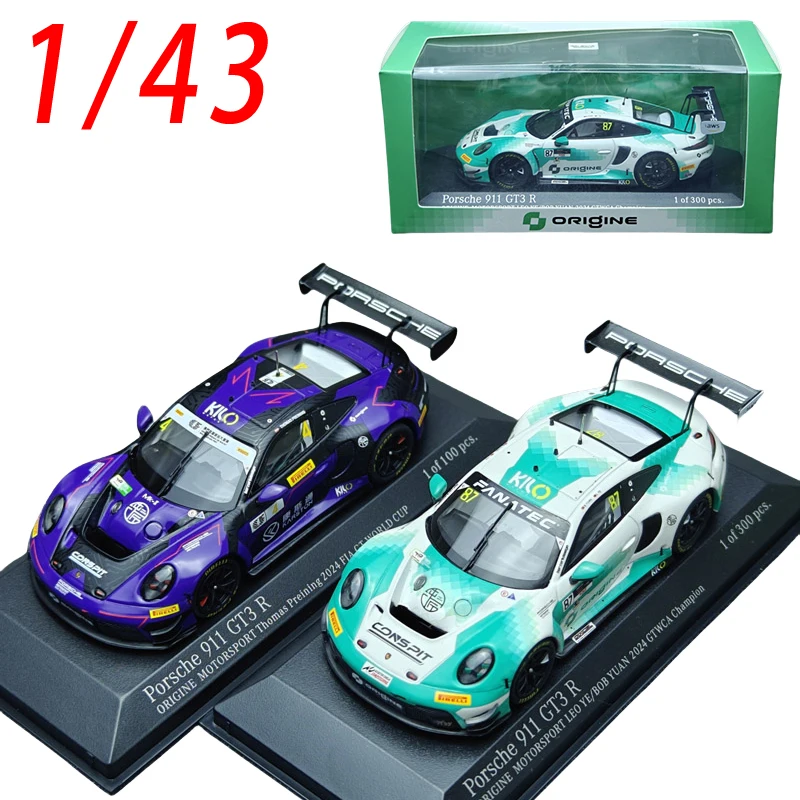 

Diecast Model Car 1/43 Porsche Alloy Car Model Porsche 911 GT3 R Racing Car Play Vehicle Toys for Boys Original Box