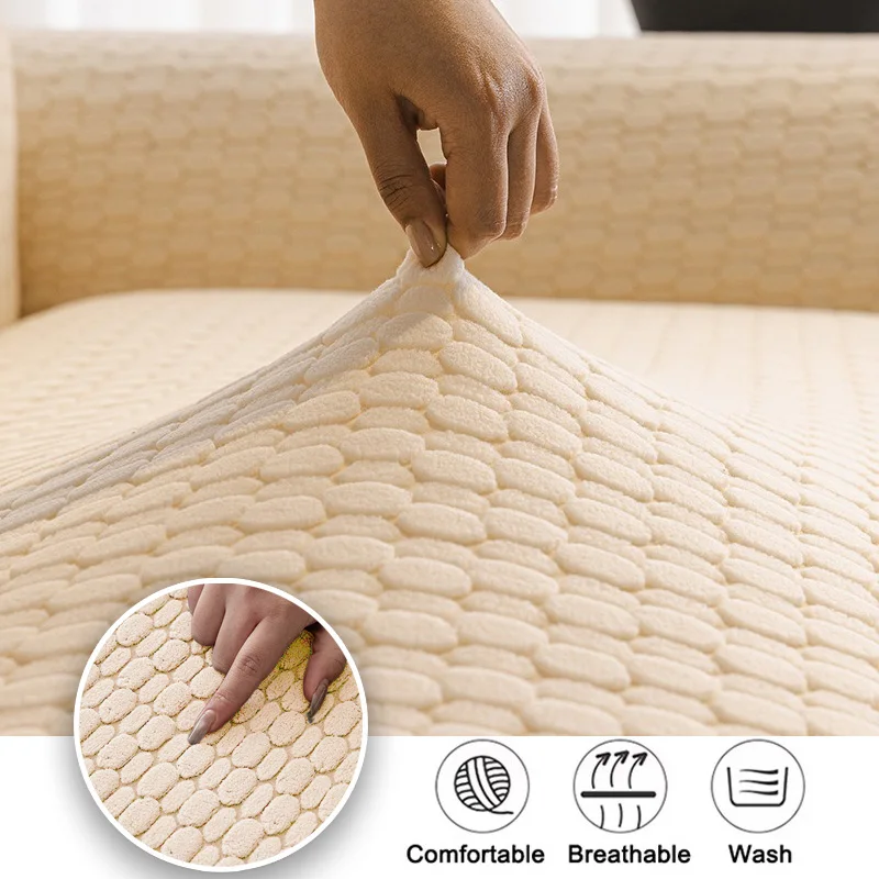 Universal All-season Jacquard Sofa Slipcover Elastic Sofa Cover Washable Anti-scratch Sofa Protector Home Decor 1/2/3/4 Seater