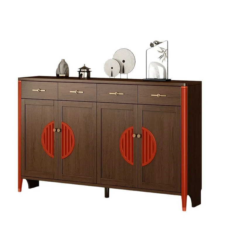 

New Chinese style all solid wood shoe cabinet, large capacity locker at the door of the home, living room entrance