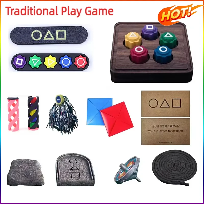 Traditional Play Game Fun Gonggi Jack Stone Pebbles Set Hand Eye Coordination Training Toy Gonggi Set Board Game Party Hot Games