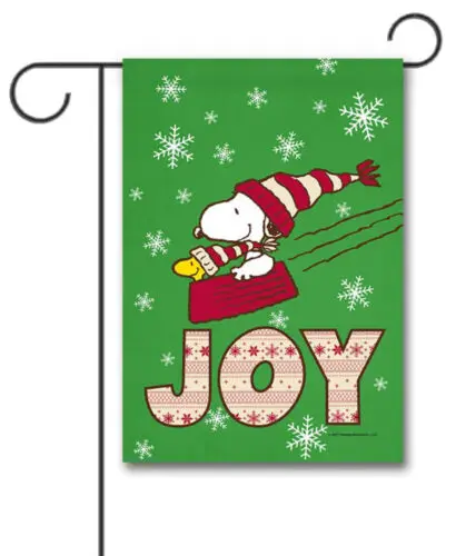 PEANUTS® Joy Snoopy And Woodstock - Garden Flag - 12.5'' X 18'' NWTS Christmas