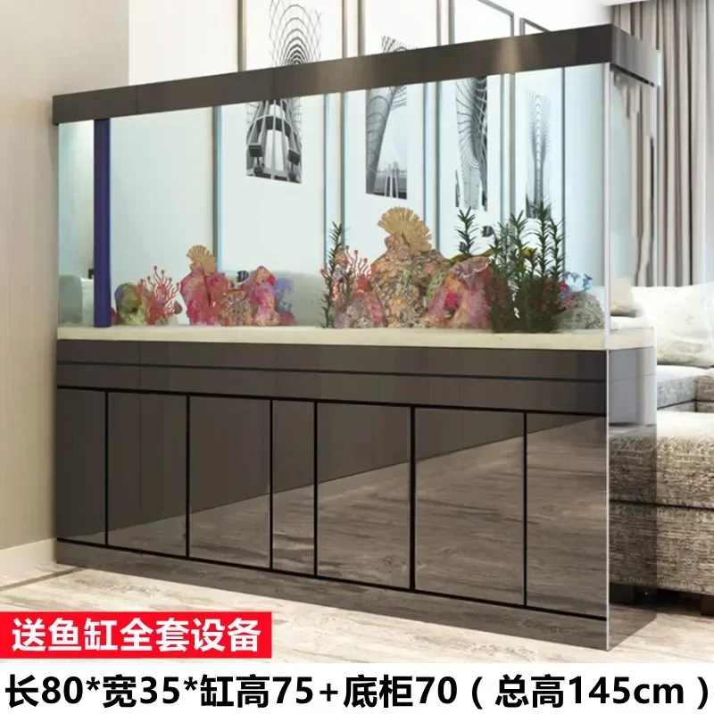 Living Room Floor Partition 2 M Long Aquarium Household Super White Glass Ecological Change Water Fish Tank