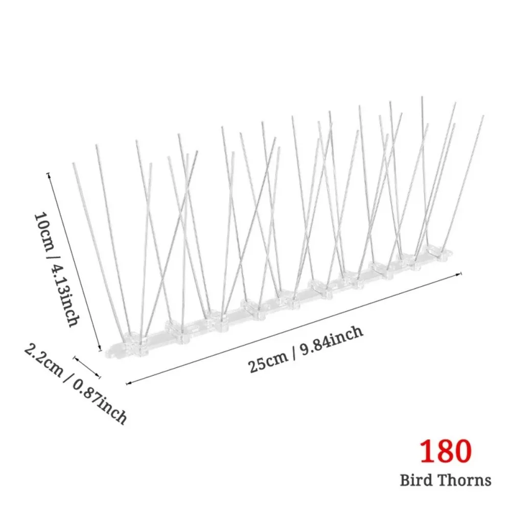 12Pcs Pigeon Spikes Stainless Steel Bird Repeller Set Deterrent Anti Bird Pigeon Squirrel Cats Repellent for Garden Fence Roof image 2
