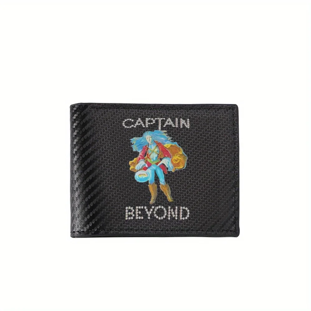 Captain Beyond hero vibrant figure holding object Men's Wallets Simple Business Modern Stylish Printing Design Gifts For Father