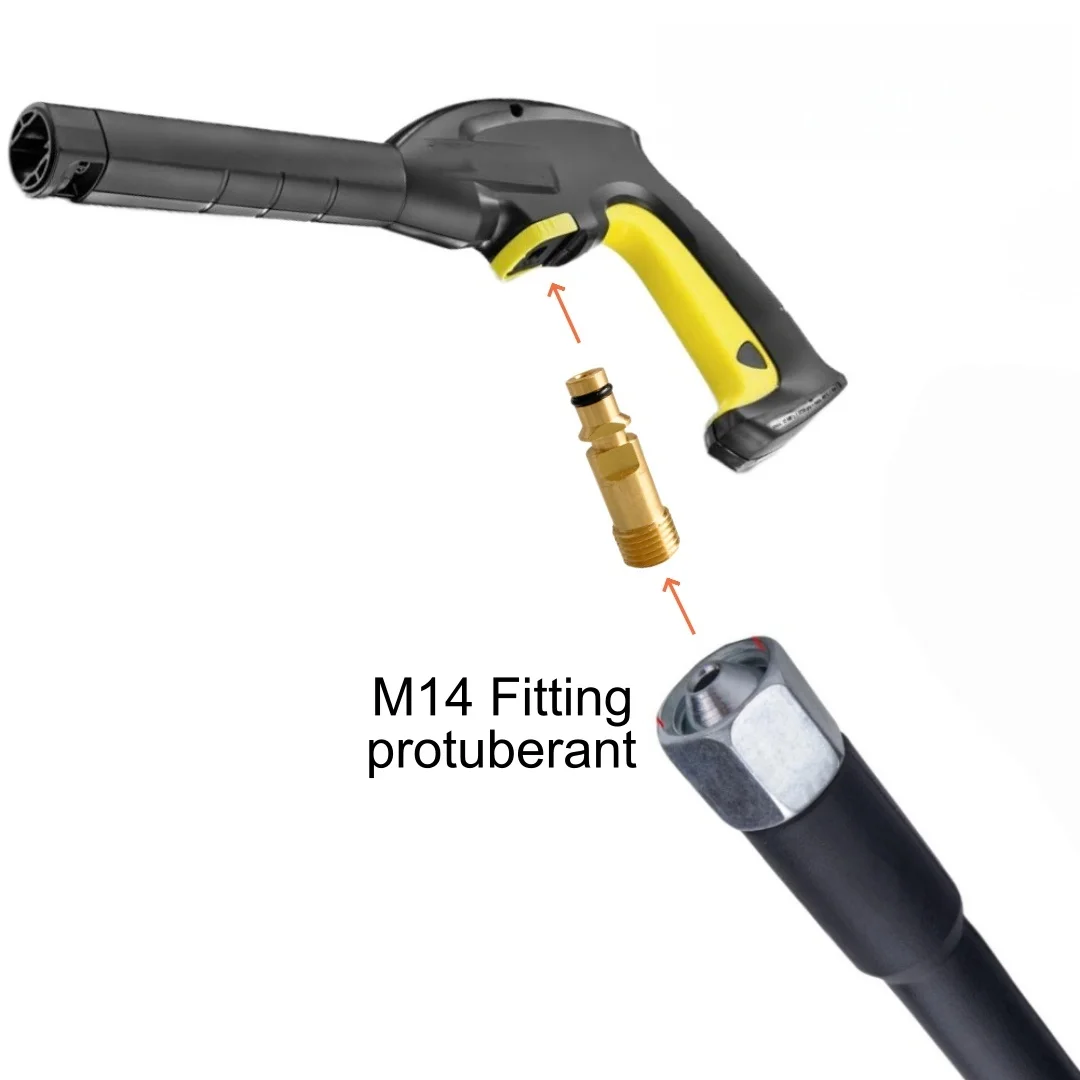 For KARCHER K2-K7 LAVOR Parkside Bort DaewooWash Gun Water Input Port Adaptor To M14 Fitting Hose
