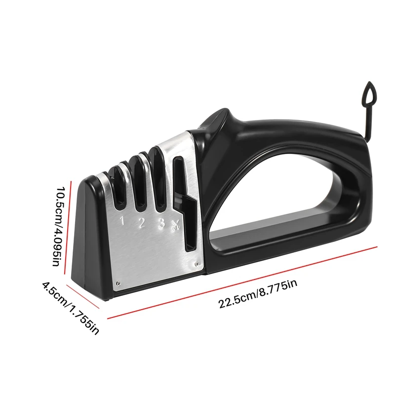 Sharpener,4 Stage Knife Sharpener,4-In-1 Knife And Scissors Sharpener With Diamond,Ceramic,Tungsten,Kitchen Tools For Kinds Of K