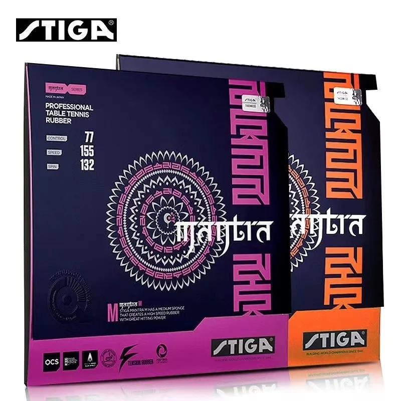 STIGA MANTRA M / H / S Series Table Tennis Rubber Semi-tacky Pimples-in Offensive Ping Pong Rubber for Mid and Back Court